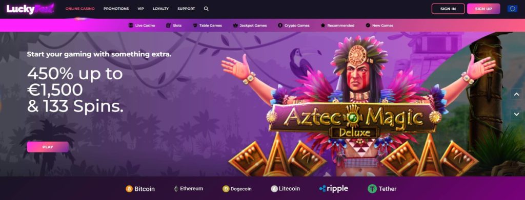 Lucky fox casino homepage