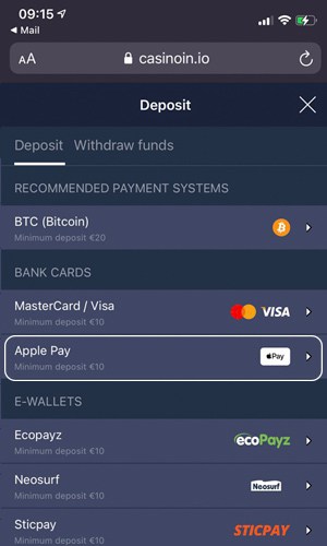 apple pay payment provider screenshot