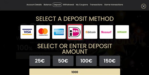ideal deposit online casinos 2021