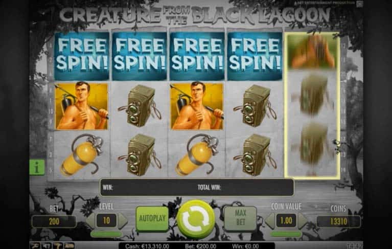 creature from the black lagoon slot netent