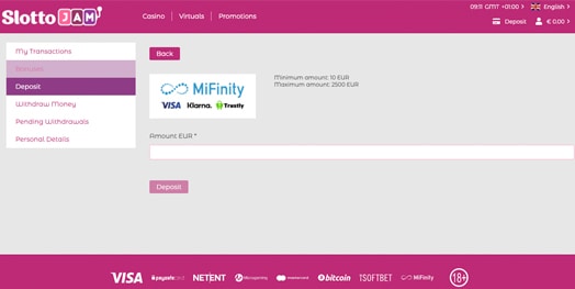 mifinity payment provider deposit casino 2021