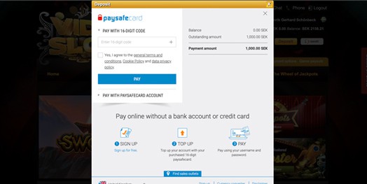 pay with paysafecard screenshot