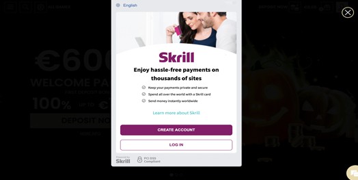 skrill deposit login screenshot