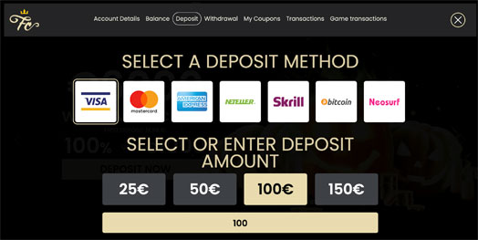 visa deposit screenshot